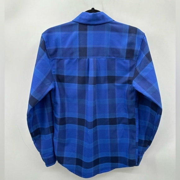 DIXXON Dawson blue gorpcore polyester unisex workwear oversized flannel XS - Picture 3 of 12